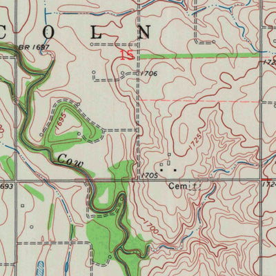United States Geological Survey Chase NE, KS (1970, 24000-Scale) digital map