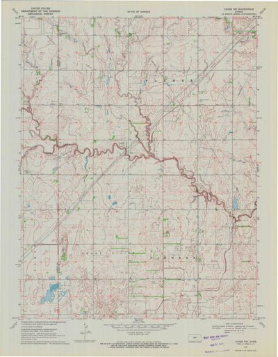 United States Geological Survey Chase NW, KS (1970, 24000-Scale) digital map