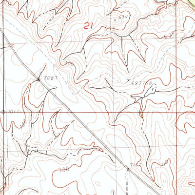 United States Geological Survey Chasing Hawk Draw, SD (1982, 24000-Scale) digital map