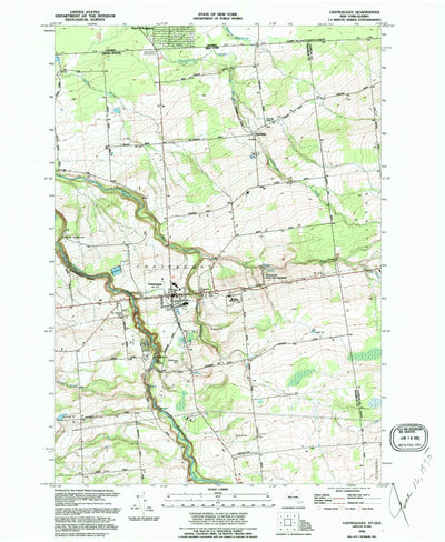 United States Geological Survey Chateaugay, NY (1993, 24000-Scale) digital map