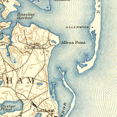 United States Geological Survey Chatham, MA (1893, 62500-Scale) digital map