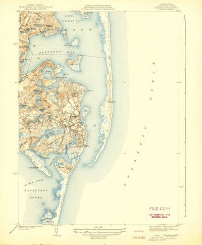 United States Geological Survey Chatham, MA (1942, 31680-Scale) digital map