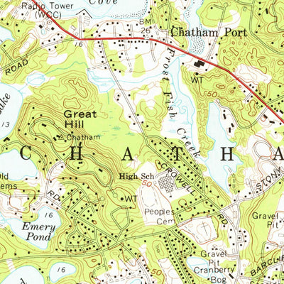 United States Geological Survey Chatham, MA (1974, 24000-Scale) digital map