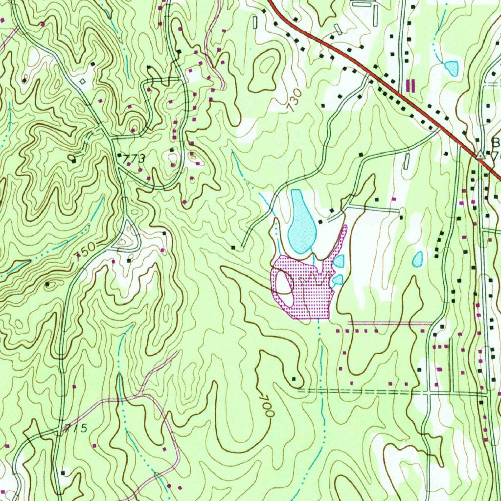 Chatsworth, GA (1972, 24000Scale) Map by United States Geological