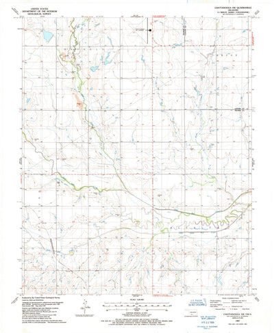 United States Geological Survey Chattanooga SW, OK (1987, 24000-Scale) digital map