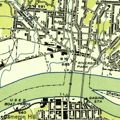 United States Geological Survey Chattanooga, TN (1936, 24000-Scale) digital map