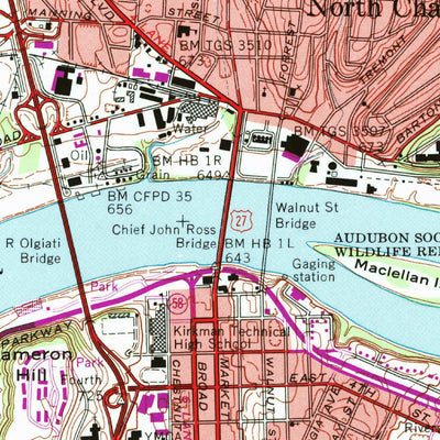 United States Geological Survey Chattanooga, TN (1969, 24000-Scale) digital map