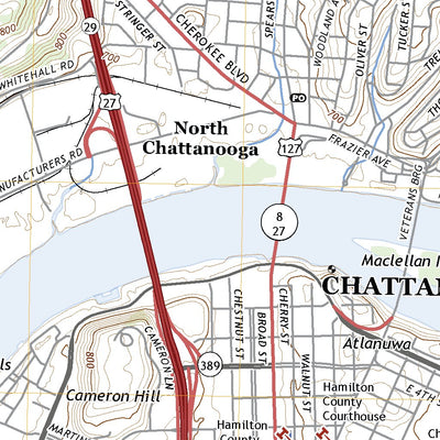 United States Geological Survey Chattanooga, TN (2022, 24000-Scale) digital map