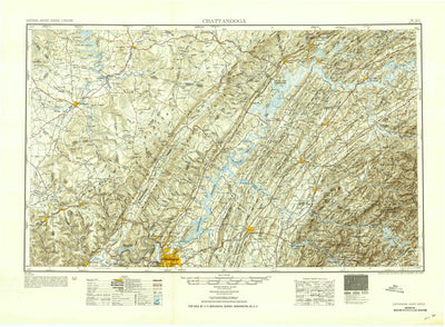United States Geological Survey Chattanooga, TN-NC (1953, 250000-Scale) digital map