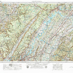United States Geological Survey Chattanooga, TN-NC (1957, 250000-Scale) digital map