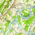 United States Geological Survey Chattanooga, TN-NC (1960, 250000-Scale) digital map