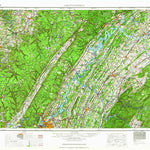 United States Geological Survey Chattanooga, TN-NC (1964, 250000-Scale) digital map