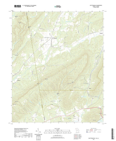 United States Geological Survey Chattoogaville, GA (2020, 24000-Scale) digital map