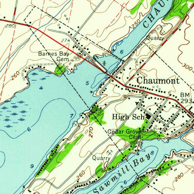 United States Geological Survey Chaumont, NY (1958, 24000-Scale) digital map