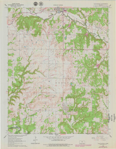 United States Geological Survey Chautauqua, KS (1962, 24000-Scale) digital map
