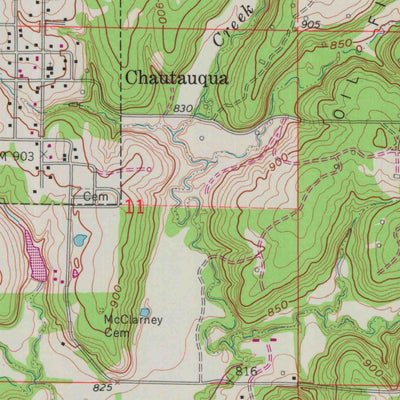United States Geological Survey Chautauqua, KS (1962, 24000-Scale) digital map