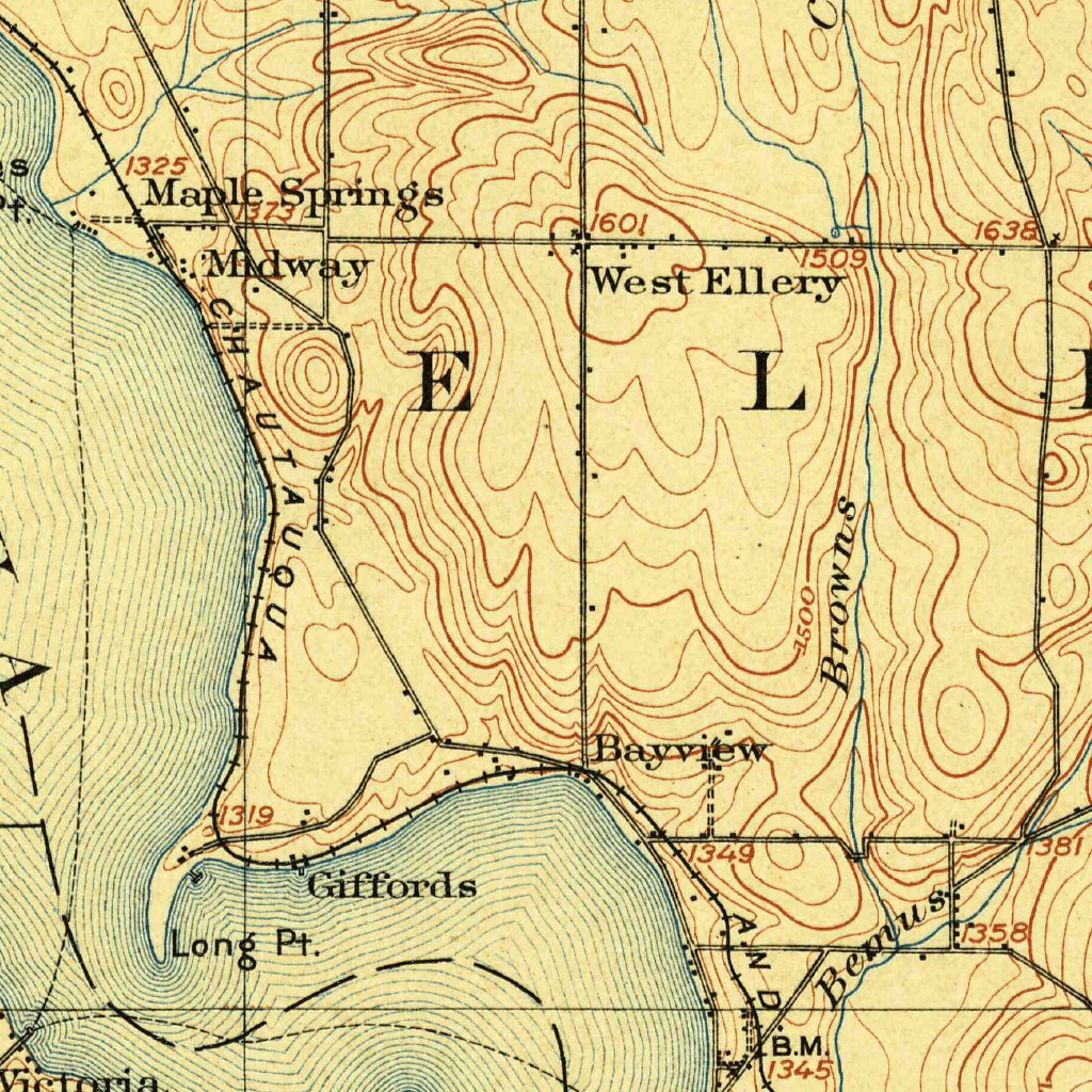Chautauqua NY 1904 62500 Scale - United States Geological Survey Chautauqua Ny 1904 62500 Scale Digital Map 37048392581276 