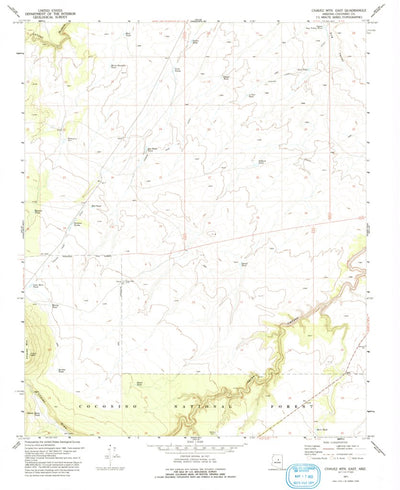 United States Geological Survey Chavez Mountain East, AZ (1971, 24000-Scale) digital map