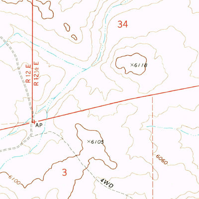United States Geological Survey Chavez Mountain East, AZ (1971, 24000-Scale) digital map