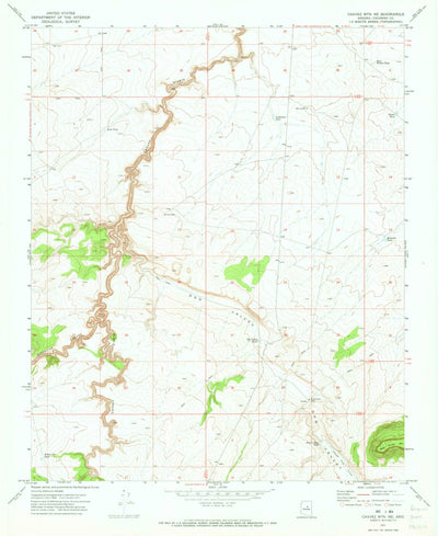United States Geological Survey Chavez Mountain NE, AZ (1971, 24000-Scale) digital map
