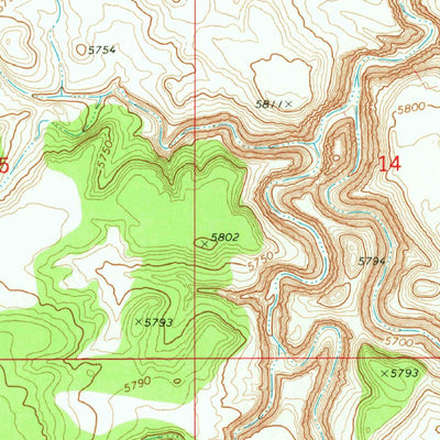 United States Geological Survey Chavez Mountain NE, AZ (1971, 24000-Scale) digital map