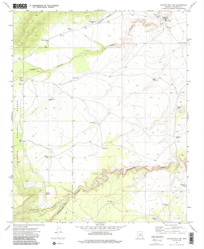 United States Geological Survey Chavez Mountain NW, AZ (1970, 24000-Scale) digital map