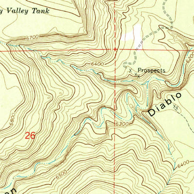 United States Geological Survey Chavez Mountain West, AZ (1970, 24000-Scale) digital map