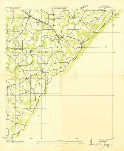 United States Geological Survey Chavies, AL (1936, 24000-Scale) digital map