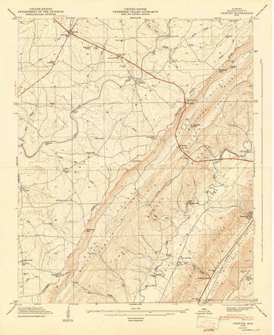 United States Geological Survey Chavies, AL (1947, 24000-Scale) digital map