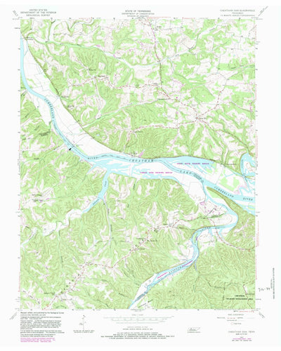 United States Geological Survey Cheatham Dam, TN (1957, 24000-Scale) digital map
