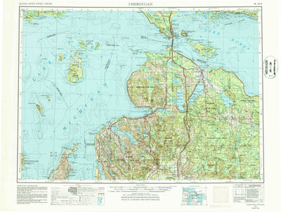 United States Geological Survey Cheboygan, MI (1955, 250000-Scale) digital map