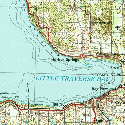 United States Geological Survey Cheboygan, MI (1955, 250000-Scale) digital map