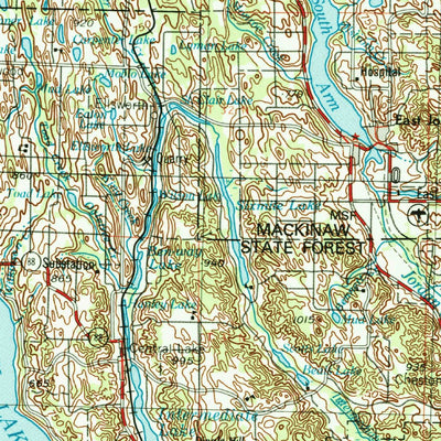 United States Geological Survey Cheboygan, MI (1955, 250000-Scale) digital map