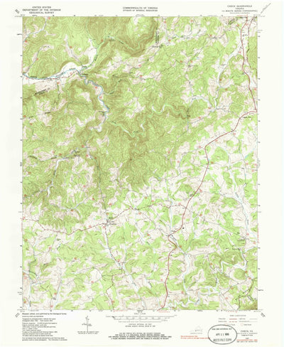 United States Geological Survey Check, VA (1963, 24000-Scale) digital map