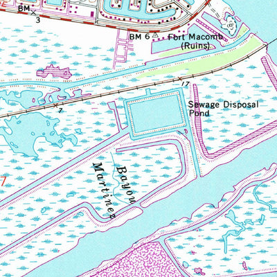 United States Geological Survey Chef Menteur, LA (1967, 24000-Scale) digital map