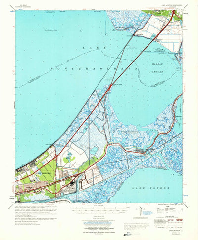 United States Geological Survey Chef Menteur, LA (1969, 62500-Scale) digital map