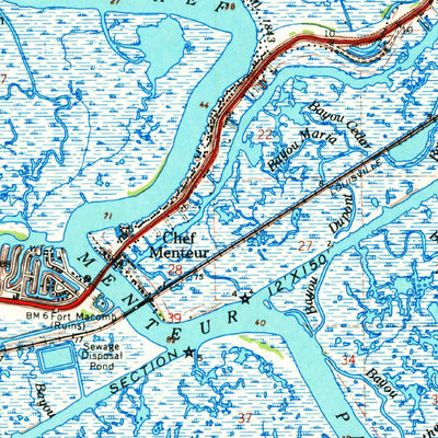 United States Geological Survey Chef Menteur, LA (1969, 62500-Scale) digital map
