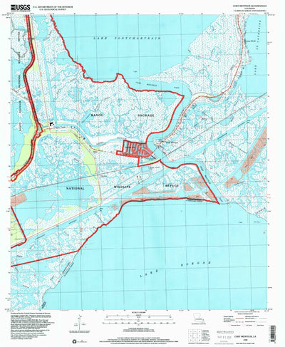 United States Geological Survey Chef Menteur, LA (1998, 24000-Scale) digital map