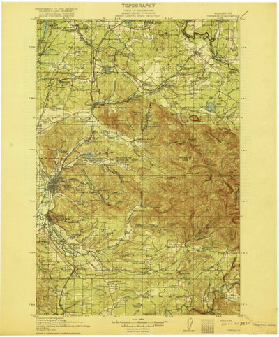 United States Geological Survey Chehalis, WA (1916, 125000-Scale) digital map