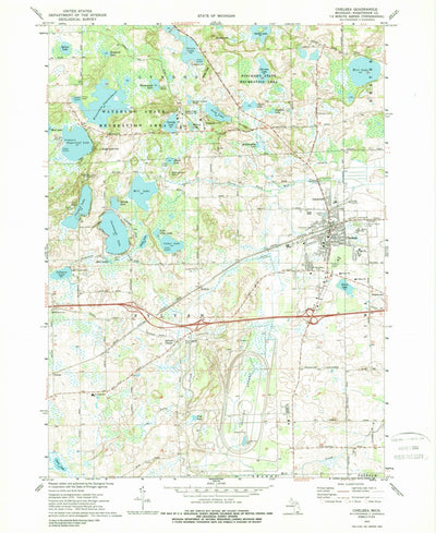 United States Geological Survey Chelsea, MI (1973, 24000-Scale) digital map