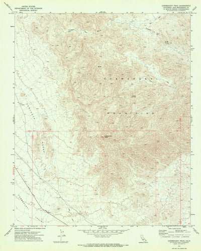 United States Geological Survey Chemehuevi Peak, CA (1971, 24000-Scale) digital map