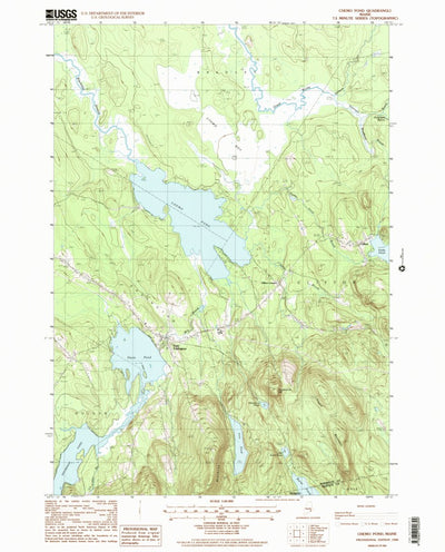 United States Geological Survey Chemo Pond, ME (1988, 24000-Scale) digital map