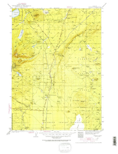 United States Geological Survey Chemult, OR (1935, 125000-Scale) digital map