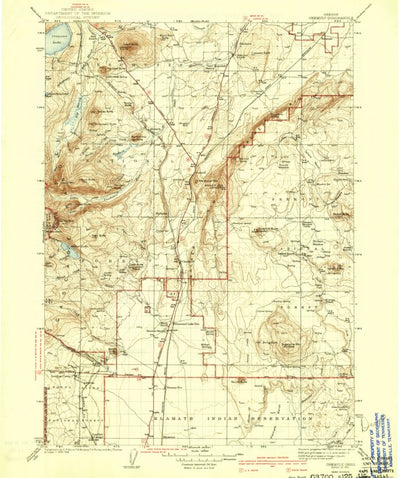 United States Geological Survey Chemult, OR (1941, 125000-Scale) digital map