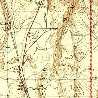 United States Geological Survey Chemult, OR (1941, 125000-Scale) digital map