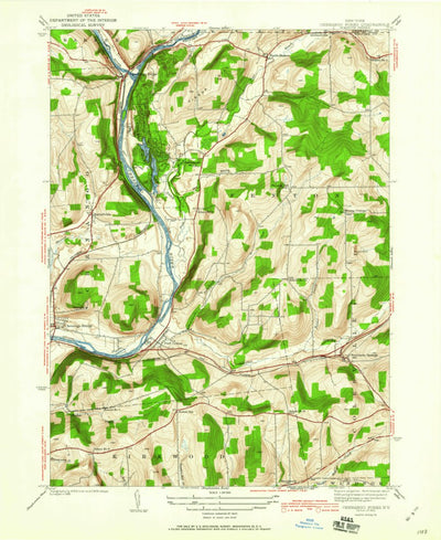United States Geological Survey Chenango Forks, NY (1942, 24000-Scale) digital map