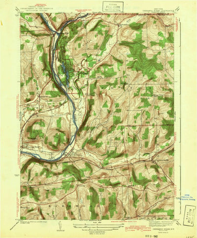 United States Geological Survey Chenango Forks, NY (1942, 31680-Scale) digital map