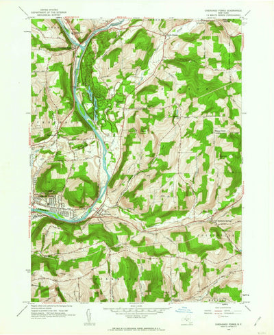 United States Geological Survey Chenango Forks, NY (1960, 24000-Scale) digital map