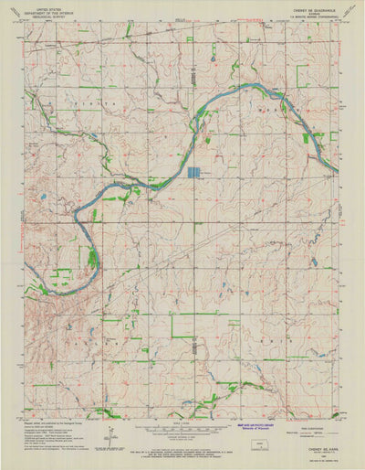 United States Geological Survey Cheney SE, KS (1965, 24000-Scale) digital map