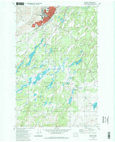 United States Geological Survey Cheney, WA (1980, 24000-Scale) digital map